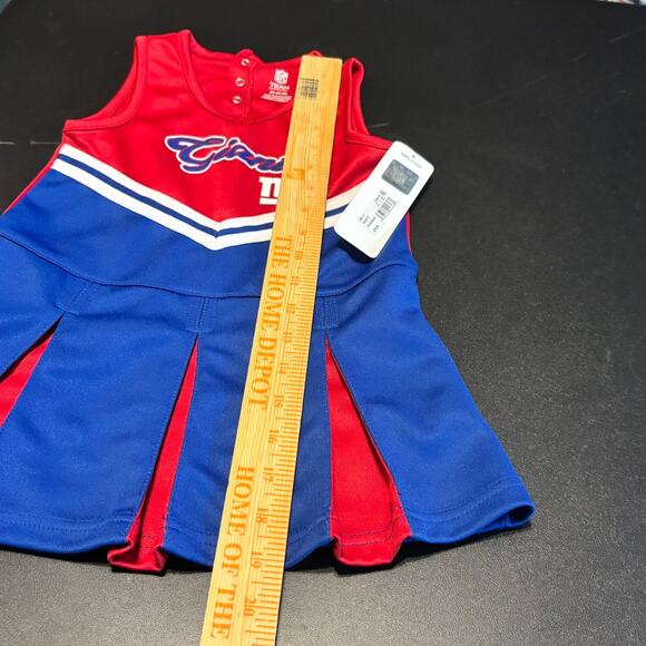 NY Giants Toddler Cheerleader Dress 4T NWT NFL Team Apparel Red Blue - Picture 3 of 5